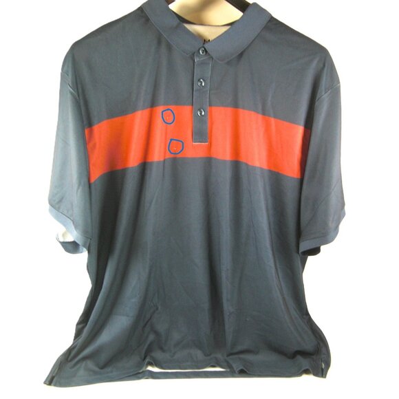 Moheen Blue Men's Short Sleeve Polo Shirt Moisture Wicking Performance Dry Fit G - Picture 1 of 6